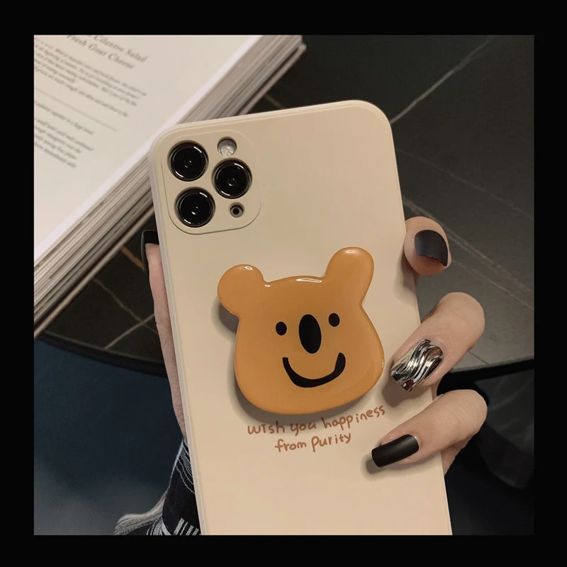 Title 5, Koala Mobile Phone Case Bracket with Liquid Sil...