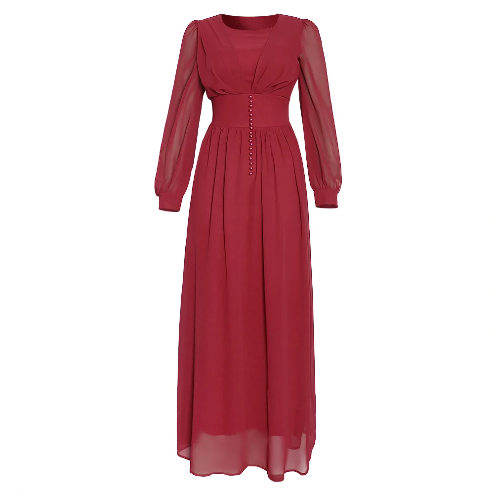 Title 6, Muslim Womens Clothing Long Sleeve Chiffon Dre...