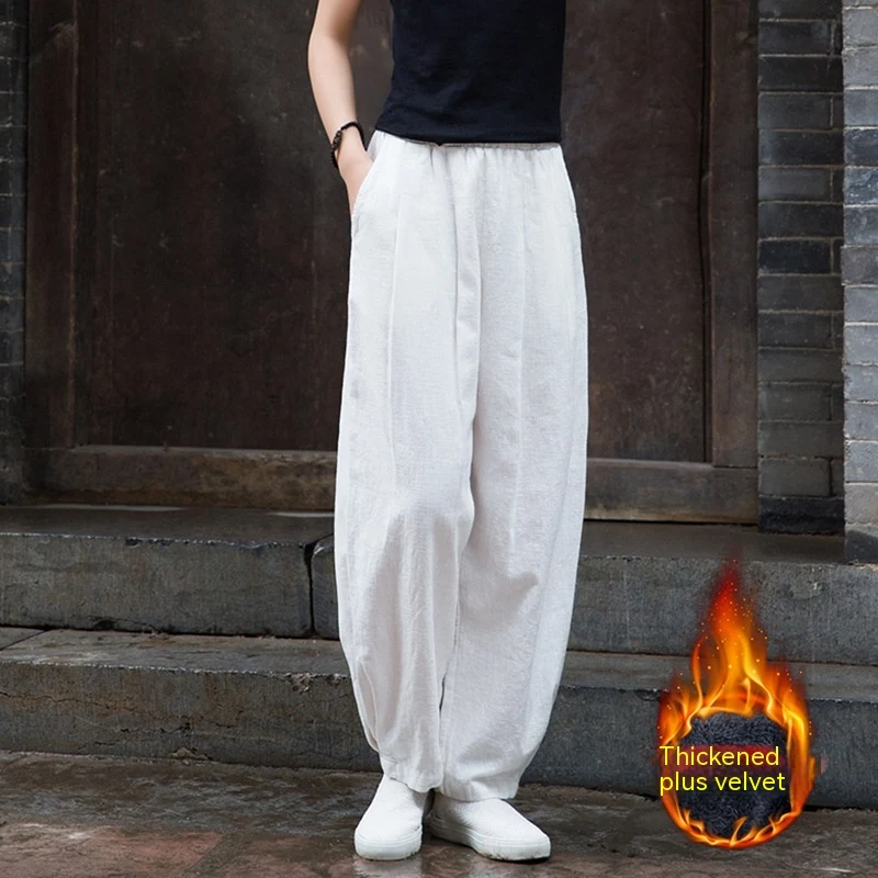 Women's Cotton and Linen Artistic Stone Washed Loose Bloomers, providing comfort, style and breathability for a relaxed, — photo 21