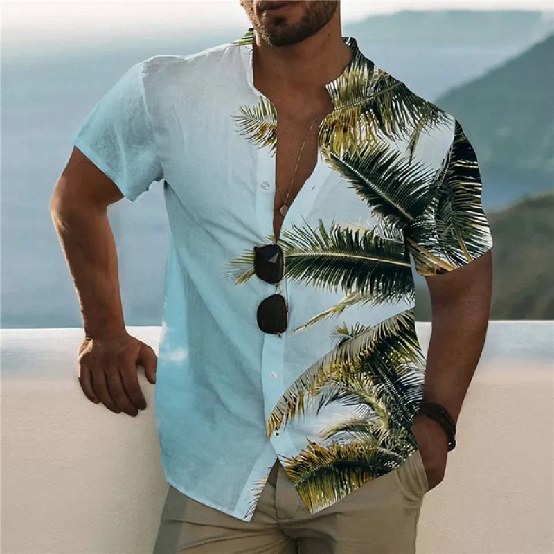 Men's New Summer Hawaiian Shirt Casual Fashion Street Short Sleeve Lightweight Breathable Comfortable Perfect for Vacati — photo 7