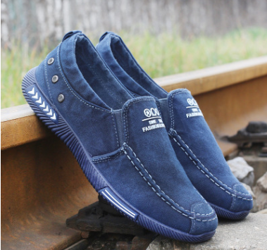 Title 3, Summer mens canvas shoes, breathable slip-on d...