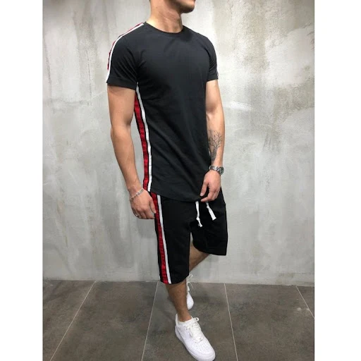 Title 17, Striped Stitching Hip-Hop Mens Suit, a stylish...