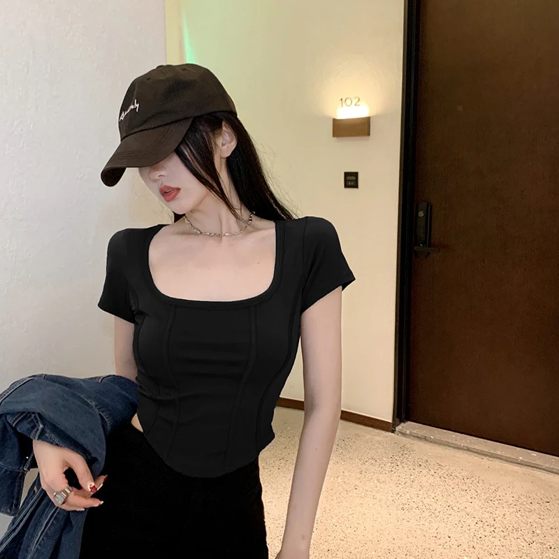 Title 5, New Thin Slim-fit Short-sleeved Womens Summer