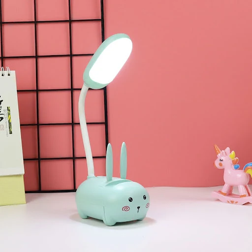 Title 8, Girl heart LED table lamp with guard. Illuminat...