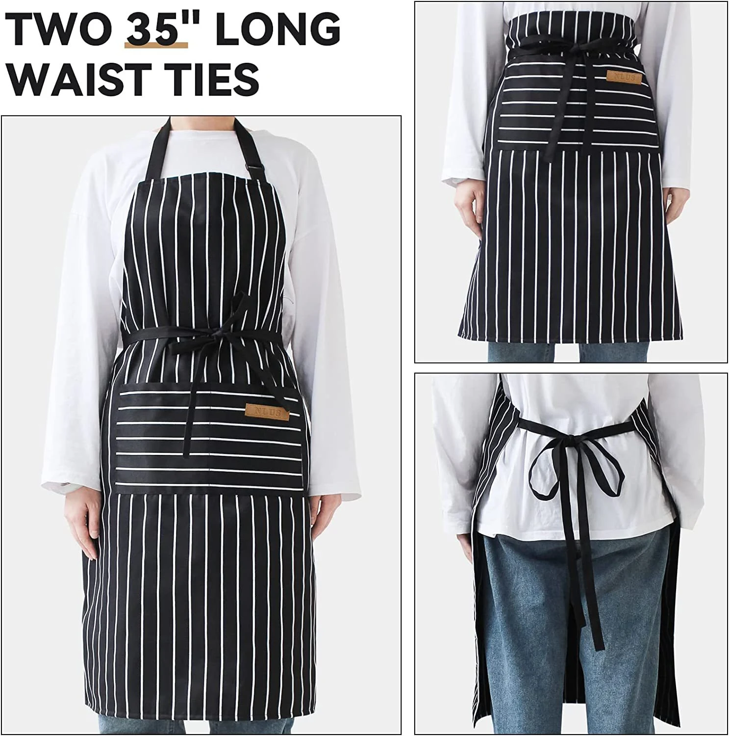 Title 4, Halter striped polyester restaurant gardening a...