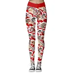 Damen Stretch Leggings mit digitalem Weihnachtsdruck Bequeme und festliche Weihnachtshose für Frauen, perfekt für die Feiertage und kalte Tage. — foto 12