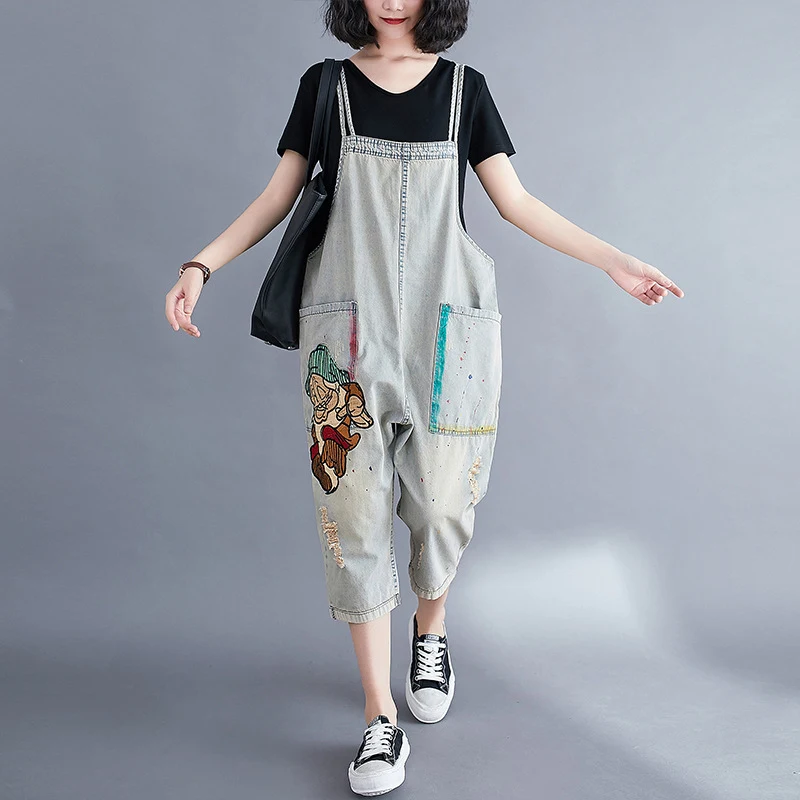 Title 2, Womens Loose New Embroidered Cartoon One Piece...