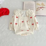 Macacão e top infantil em fio de algodão, estilo princesa, conjunto charmoso e confortável para meninas, perfeito para diversas ocasiões. — foto 5