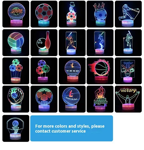 Title 4, Sports Series Football 3D Night Light Touch Tab...