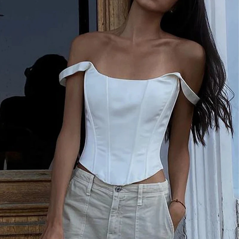 Title 2, Fishbone Suspender Square Neck Strap Vest Top