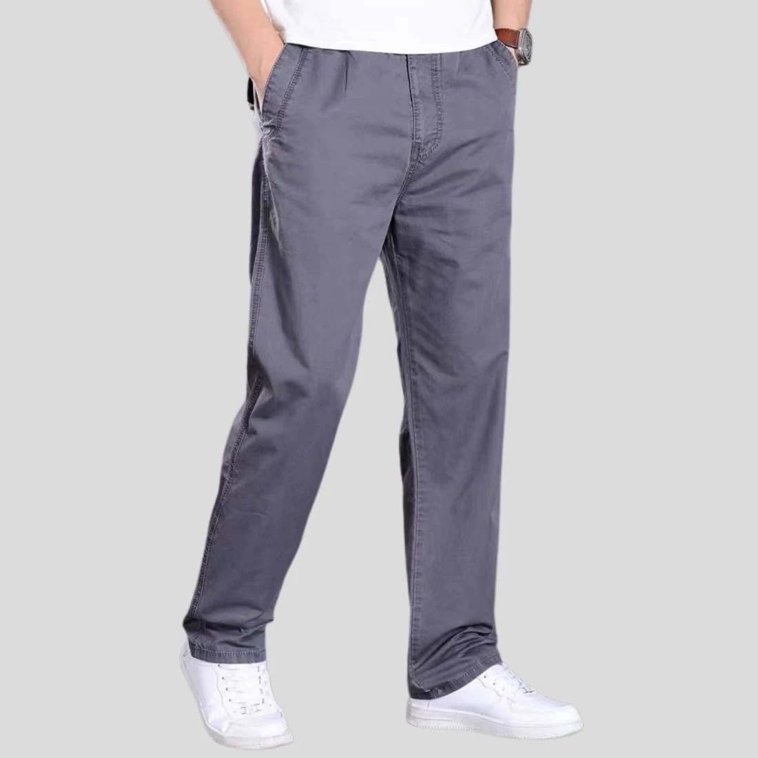Nouveau Pantalon Casual en Coton pour Homme d'Été Grande Taille Salopette Confortable et Respirante Idéal pour Toutes Occasions — photo 2
