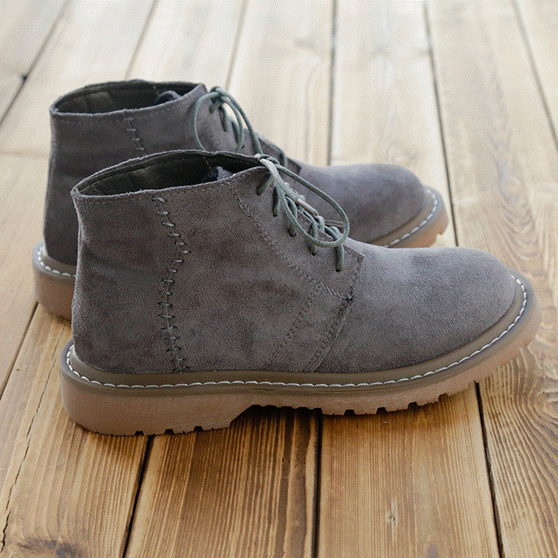 Title 4, Ladies Comfortable Suede Round Toe Lace-up Ankl...