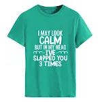 Camiseta Casual de Mujer Cuello Redondo, Suelta, con Letras, Manga Corta, Perfecta para un Look Diario Cómodo y a la Moda — foto 6