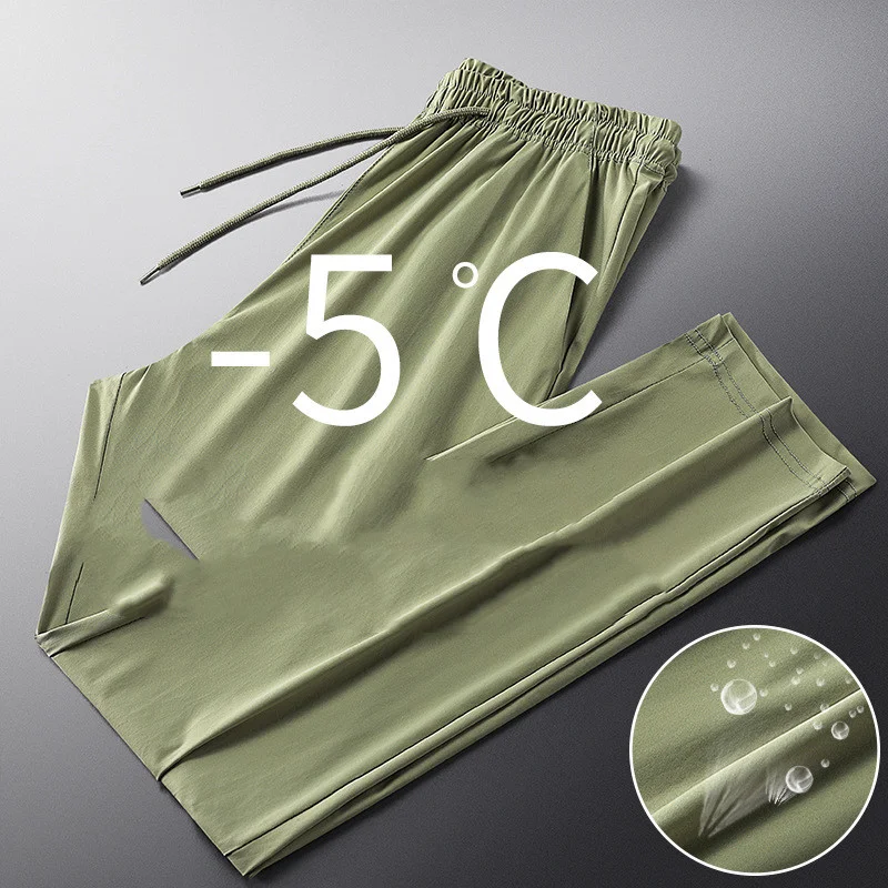 Heren Koreaanse Mode Zomer Dunne Benen Kwart Zweetbroek Losse IJzeren Herenbroeken Veelzijdige Casual Broek. Lichtgewicht en comfortabel. — foto 1
