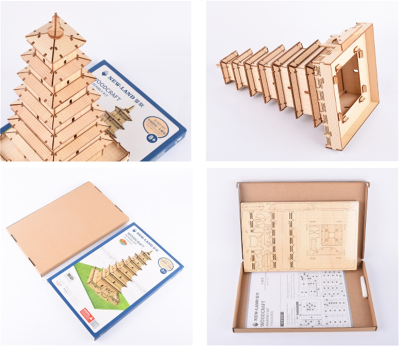 Title 4, Laser Cutting DIY Three-dimensional Wooden Mode...