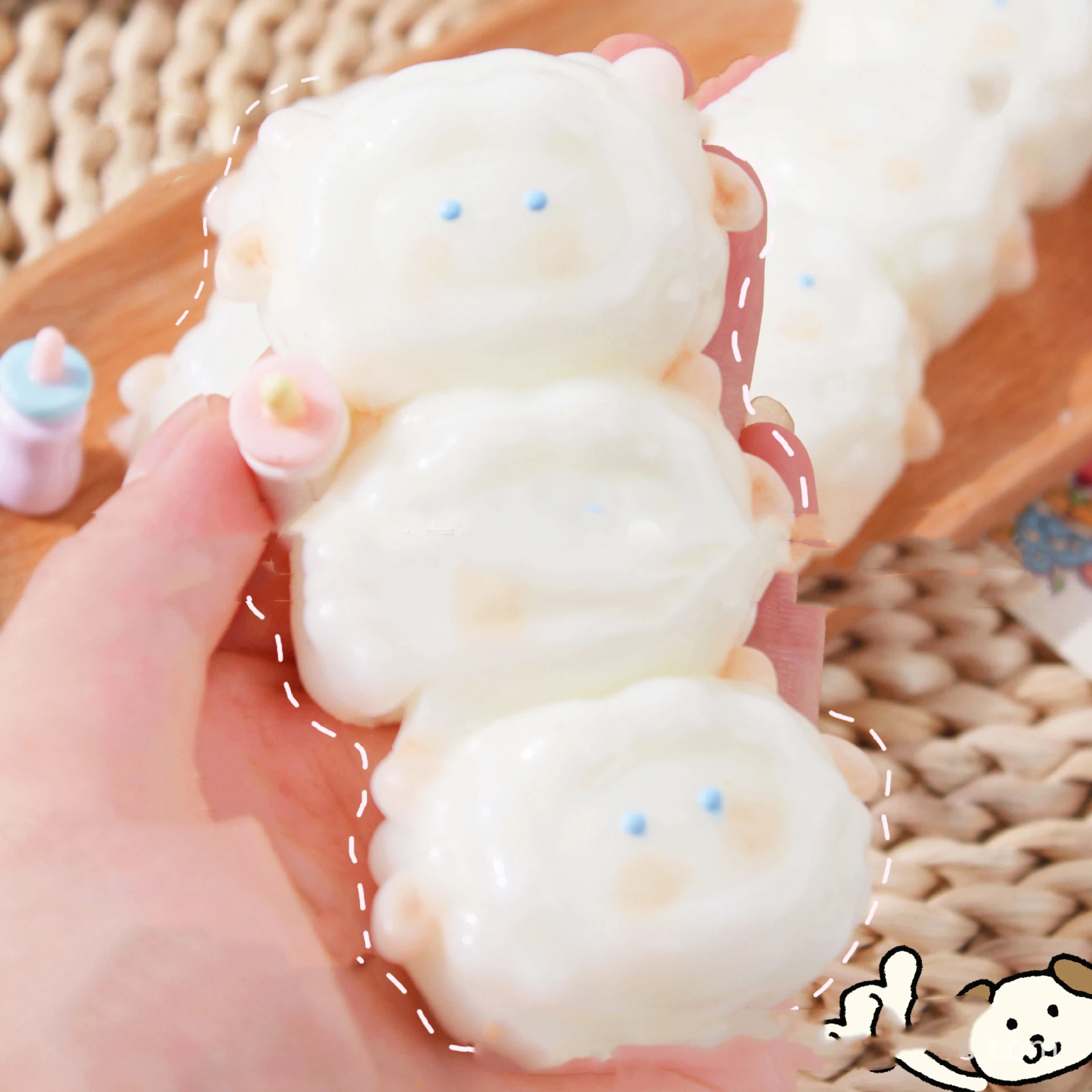 Creative Edible Silicone Three-piece Lamb Squeezing Stress Relief Toy, designed for fun, relaxation and anxiety reductio — photo 4
