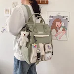 School Bag Backpack For Teenagers Girls Cute Ring Bag Lightweight and Durable Stylish Design Perfect for School and Ever — photo 5