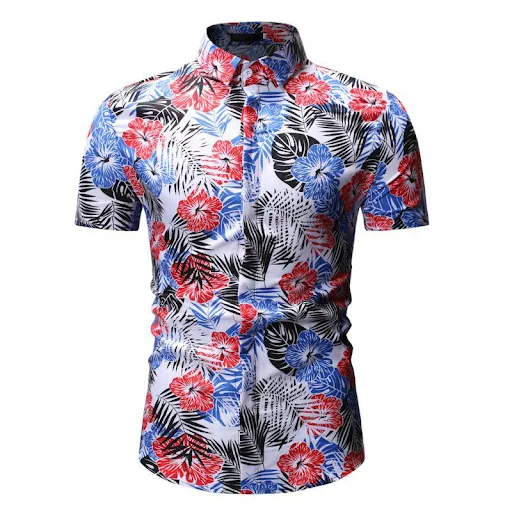 Title 1, Camicia floreale da uomo a maniche corte per la...