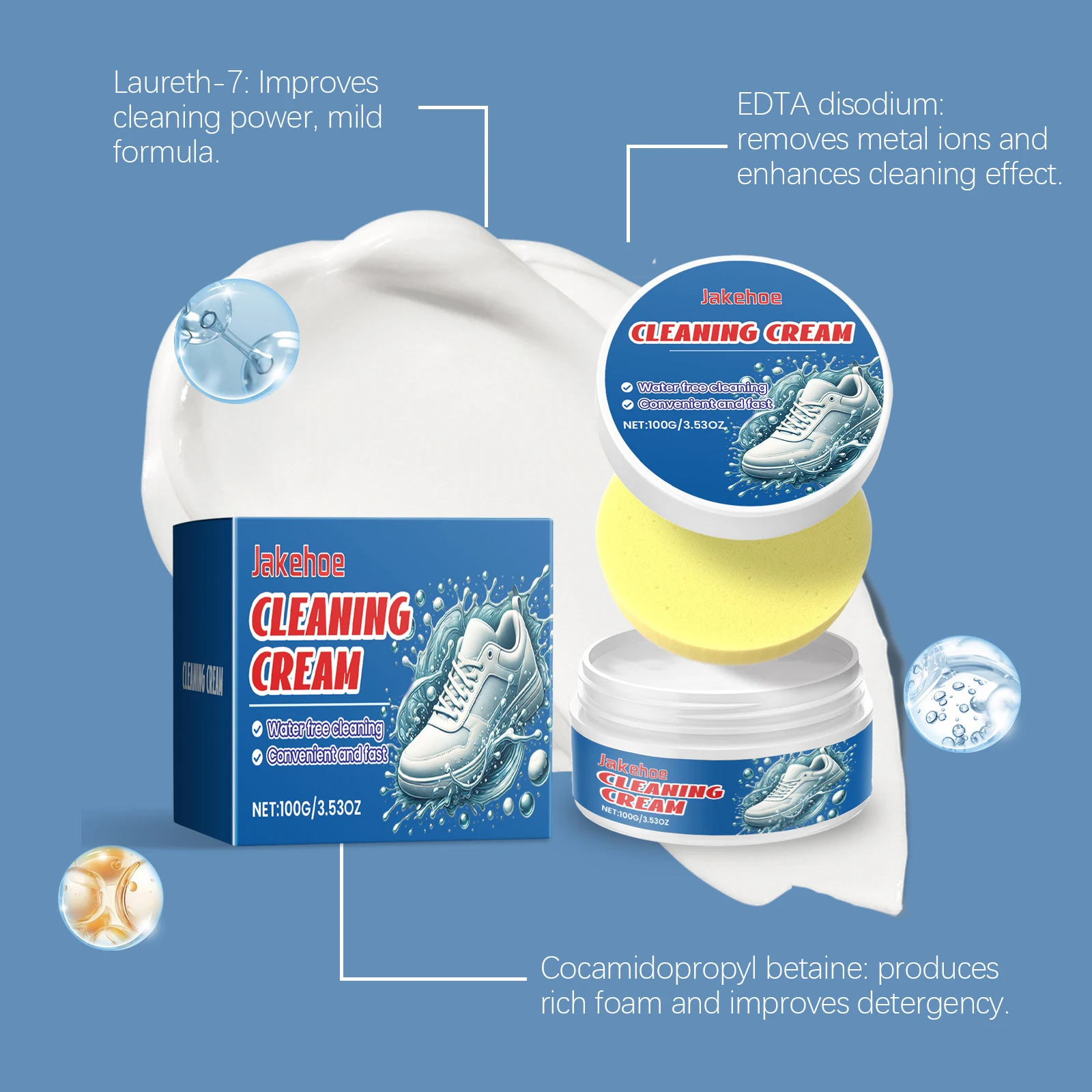 Title 3, Water-free White Shoes Cleaning Cream. Effortle...