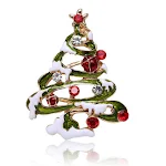 Broche de sino de Natal de liga de diamante da moda. Enfeite elegante e brilhante para roupas, adicionando encanto festivo e alegria natalina. — foto 3