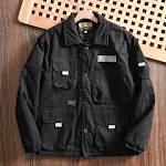 Casaco Jaqueta Masculina Outono Inverno Casual com Multi Bolsos Gola Polo Algodão Conforto e Praticidade — foto 3