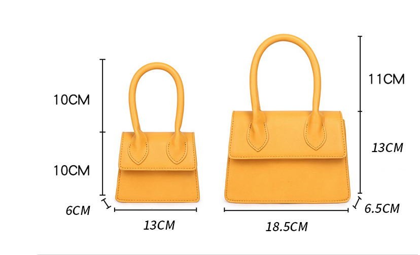 Bolsa pequena feminina nova moda a tiracolo simples amarela design côncavo mini bolsa bolsa de mão compacta e estilosa — foto 2