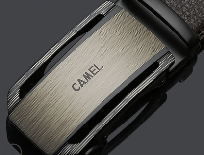 Title 8, Camel Belt Mens Leather Automatic Buckle Belt ...