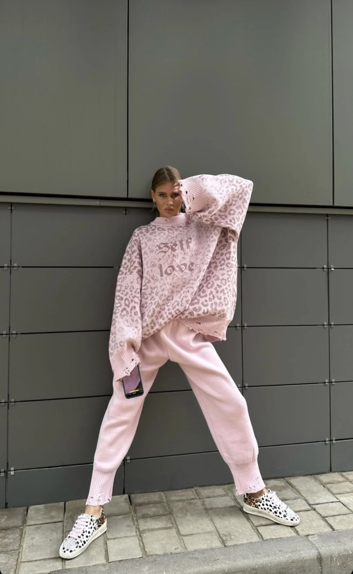 Title 21, Maglione da donna con ricamo di lettere, taglio...
