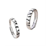 Anel de casal com padrão de tigre em prata esterlina. Tendência de nicho. Expresse seu amor com este anel elegante e único. — foto 3