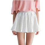 Veelzijdige A-lijn plissé rokbroek met puff effect, halflang. Comfortabele en stijlvolle keuze voor een chique en moeiteloze outfit. — foto 1