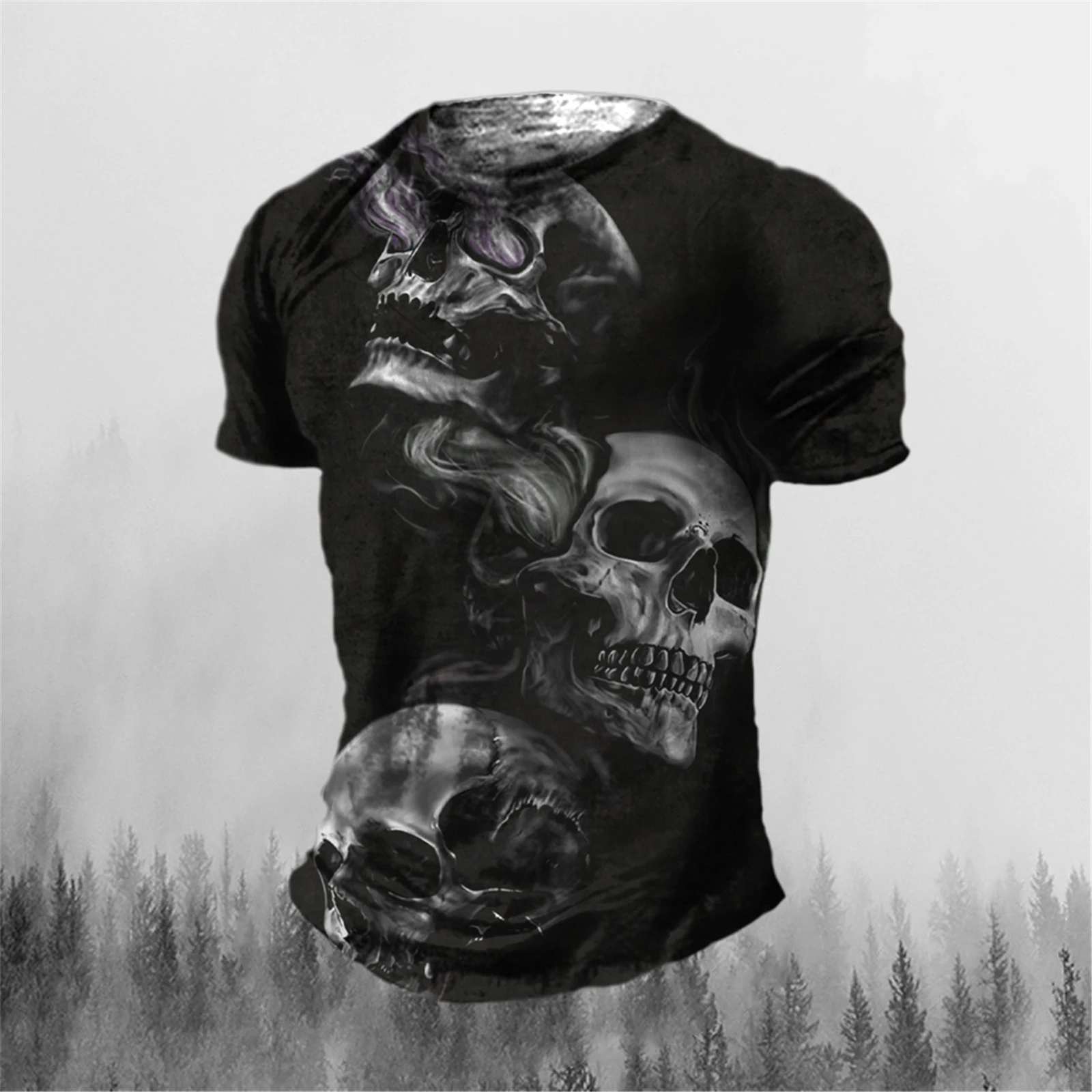 Men's 3D Printed Short-sleeved Top, offers comfort and breathability, perfect for summer wear and casual activities, fea — photo 8