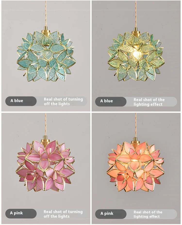 Title 4, Stained Glass Chandelier Hanging Line Lamp Illu...