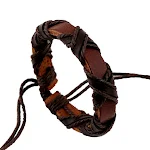 Bracciale nordico Asgard in pelle artigianale. Design robusto, stile vichingo. Regolabile, comodo, resistente. Perfetto per festival, cosplay e uso quotidiano. — foto 2