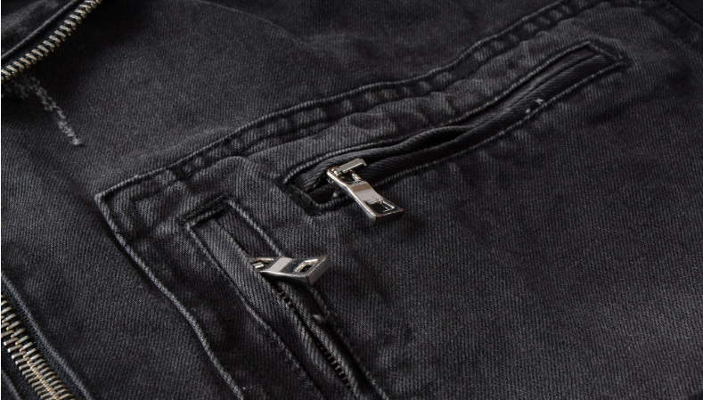 Title 3, Top de denim preto feminino, versátil para look...