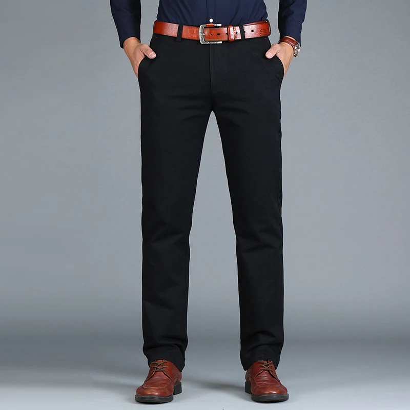 Casual katoenen broek in grote maten, recht model, losvallend, voor een casual en comfortabele look, ideaal voor dagelijks gebruik. — foto 2