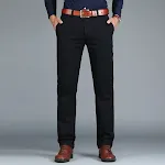 Casual katoenen broek in grote maten, recht model, losvallend, voor een casual en comfortabele look, ideaal voor dagelijks gebruik. — foto 2