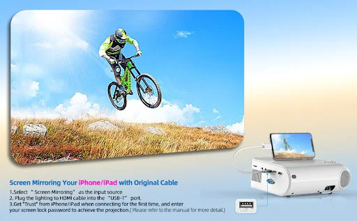 Title 8, Portable Smart Projector P62 for Home Use Enjoy...