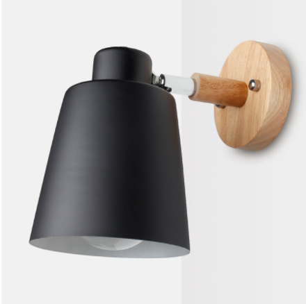 Wooden Bedside Wall Lamp with Plug Switch, Nordic Decorative Design, perfect for bedrooms, provides cozy and stylish lig — photo 5