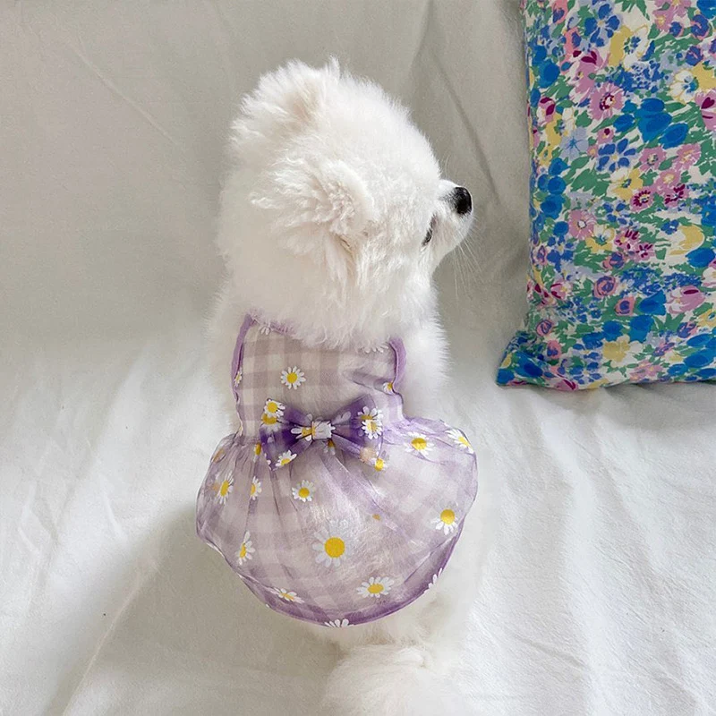 Cat and Dog Daisy Printed Mesh Vest, breathable and lightweight. Keeps your pet cool and comfortable during walks and ou — photo 4