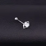 Wishebay Pearcing Jewelry Piercing Acero inoxidable Circón Cirón Sexy Lips Belly Button Umbili europeo y americano Umbili — foto 2
