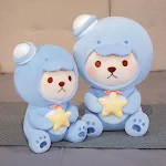 Pelúcia Little Bear Ocean Series para crianças. Brinquedo de pelúcia macio e adorável, perfeito para abraçar e brincar no mar. — foto 6