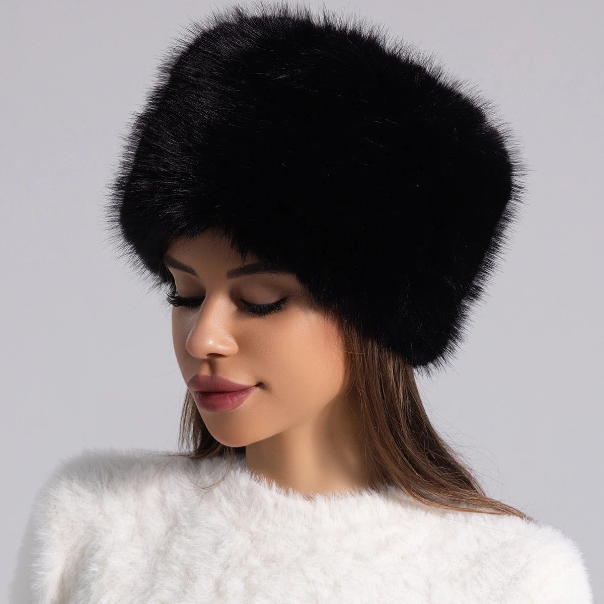 Title 5, Plush Bucket Hat Female Warm Ear Protection