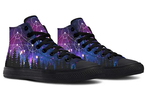 Title 8, Individuelle, bunte High-Top-Leinenschuhe für M...