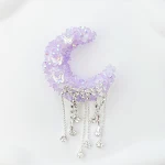 Acessórios para caneta de grão fofos feitos à mão, barco lunar para celular, acessórios de caneta com miçangas para escrita criativa. — foto 9
