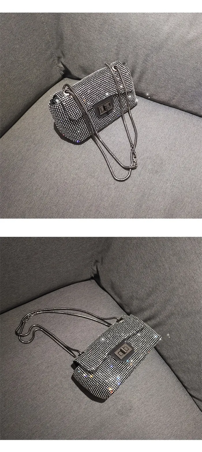 Title 4, Womens Diamond Inlaid Dinner Shoulder Bag