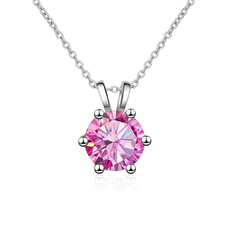 Colar feminino com pingente de prata S925 e diamantes, um acessório elegante para mulheres que buscam brilho e sofisticação, perfeito para presentear. — foto 6