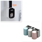 Wall Mounted Automatic Toothpaste Holder Bathroom Accessories Set Dispenser. Convenient, hygienic, and space-saving, per — photo 9