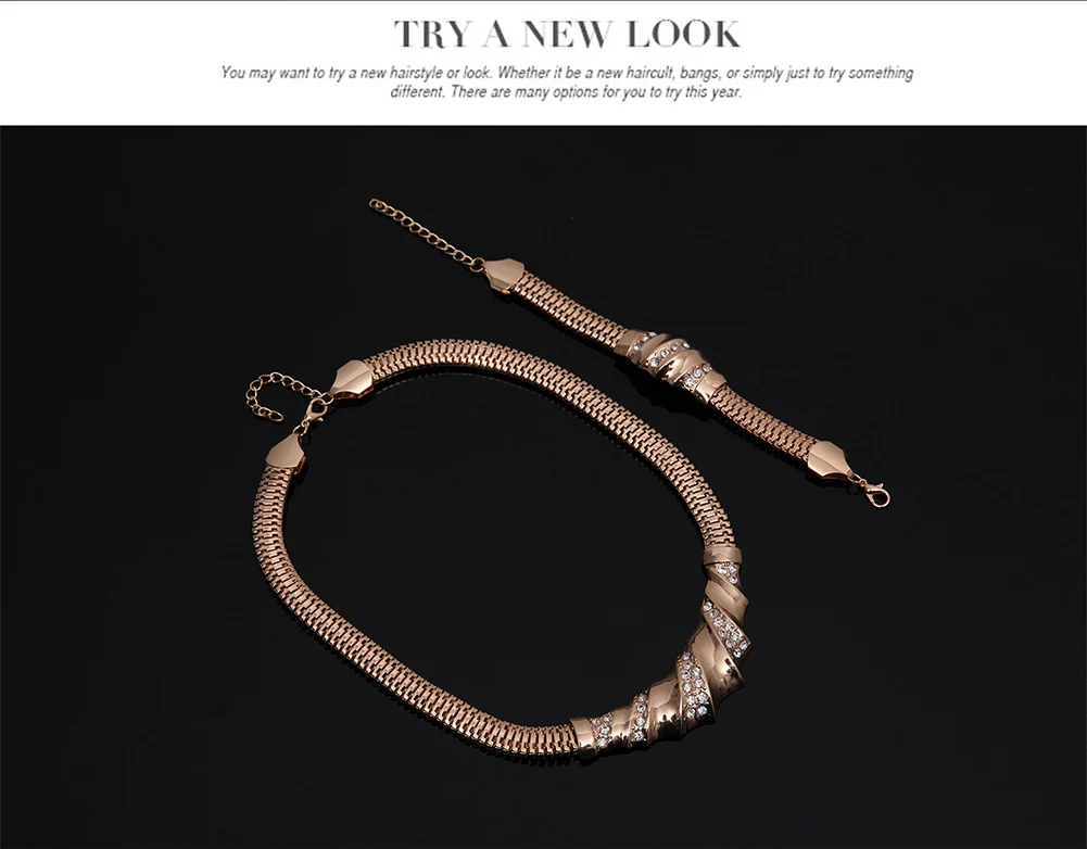 Conjunto de Quatro Peças Colar Brincos Joias. Adicione um toque de sofisticação a qualquer look. Perfeito para presentes ou uso pessoal. — foto 4