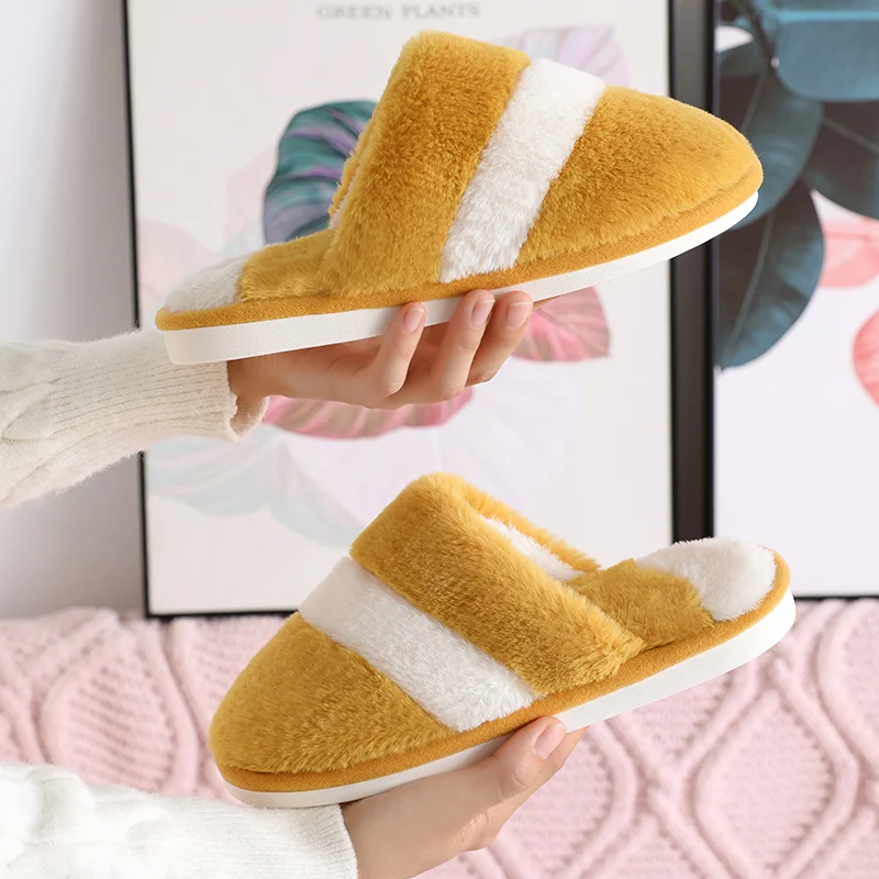 Winter Cotton Slippers Women Thicken Warm Rabbit Fur Indoor, providing cozy comfort and warmth for your feet during the — photo 7