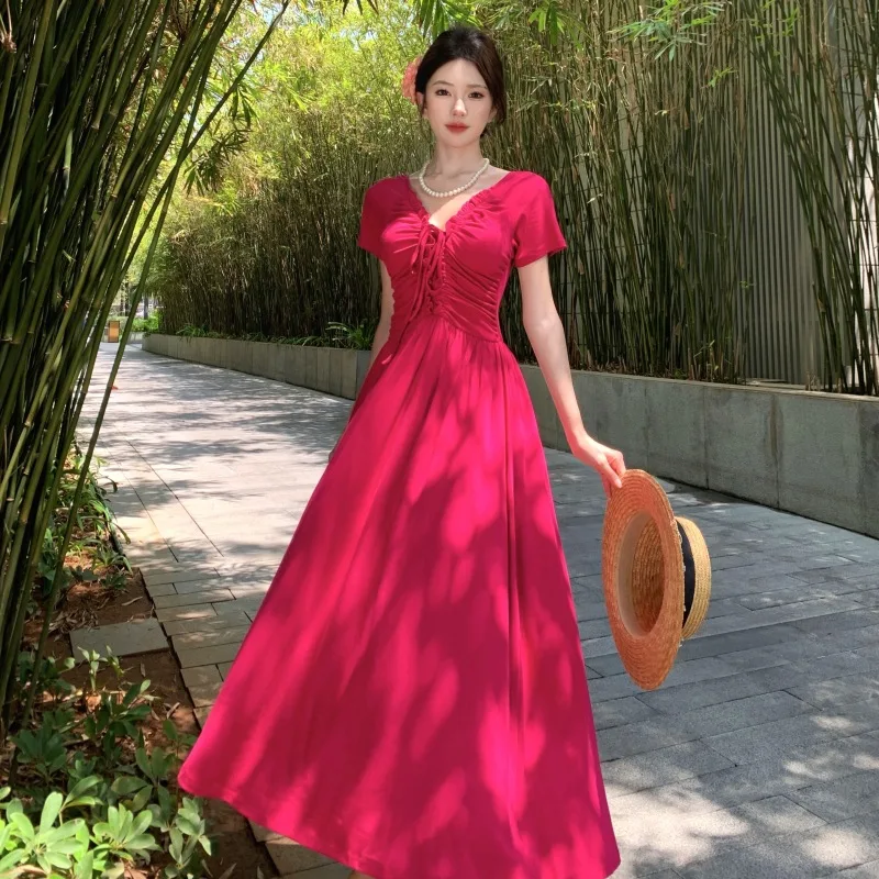 Title 9, Berry Sweet Sauce Elegant White Pitaya Red Dress